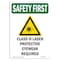Signmission OSHA Sign, Class IV Laser Protective W/ Symbol, 14in X 10in Rigid Plastic, 10" W, 14" H, Portrait OS-SF-P-1014-V-11048 - alternate 1